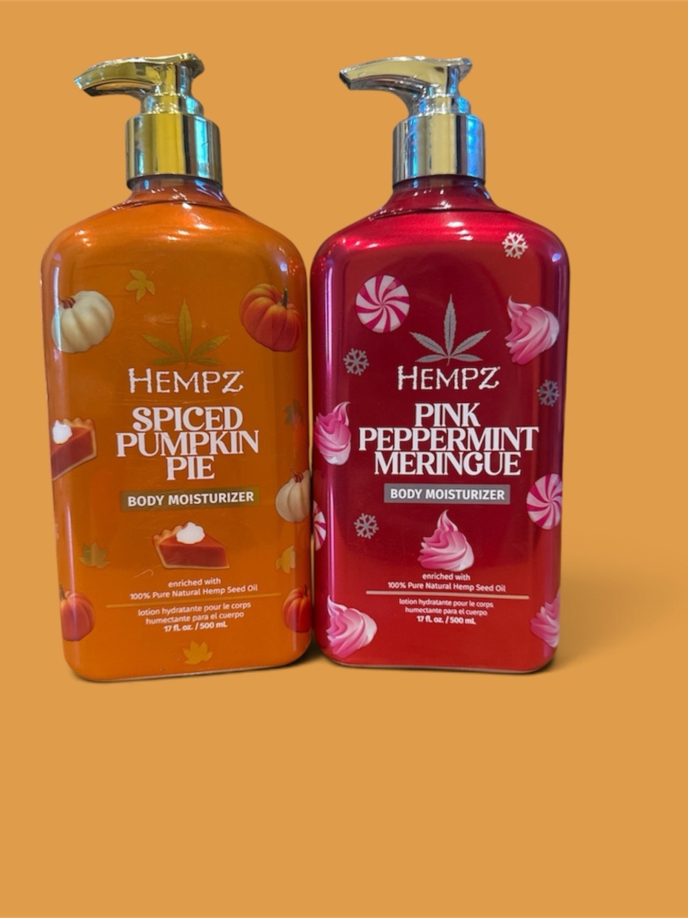 Hempz body moisturizer bundle pink peppermint, meringue, spiced pumpkin pie nwt
